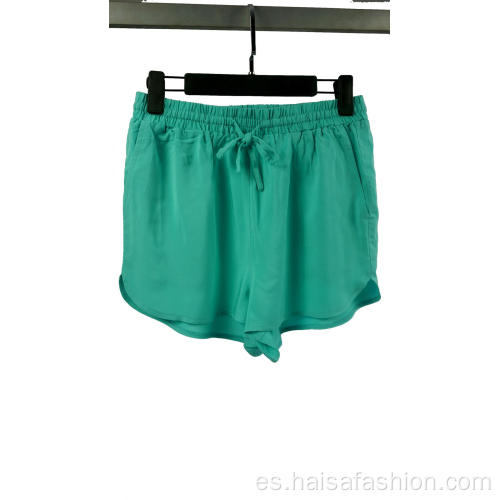 Shorts de playa casuales 100% rayón para mujer